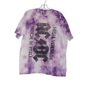 NWOT- AC/DC "HIGH VOLTAGE" Tie Dye Short‎ Sleeve T-Shirt, Size Med & Large